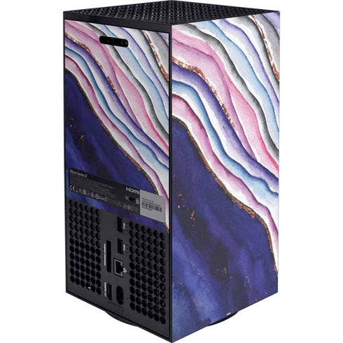 Violet Watercolor Geode Xbox Series X Bundle Skin