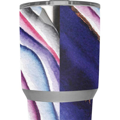 Violet Watercolor Geode Yeti 30oz Rambler Tumbler Skin
