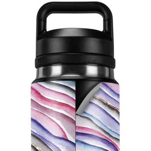 Violet Watercolor Geode YETI Rambler 26oz Bottle Skin