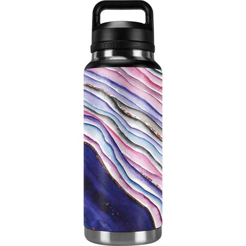 Violet Watercolor Geode YETI Rambler 36oz Bottle Skin