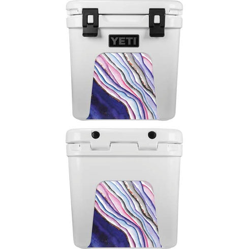 Violet Watercolor Geode YETI Roadie 24 Hard Cooler Skin