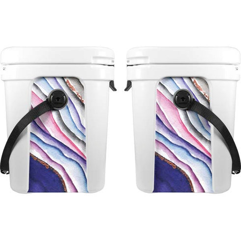 Violet Watercolor Geode YETI Roadie 24 Hard Cooler Skin