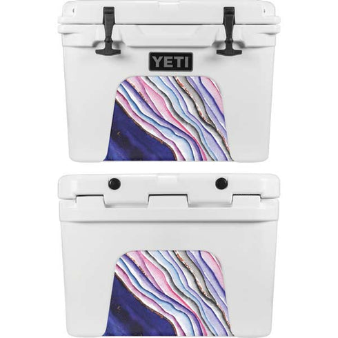 Violet Watercolor Geode YETI Tundra 35 Hard Cooler Skin