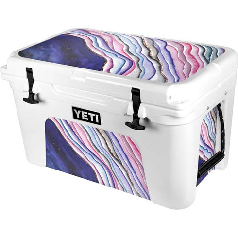 Violet Watercolor Geode YETI Tundra 45 Hard Cooler Skin