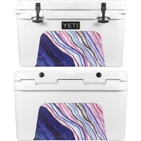 Violet Watercolor Geode YETI Tundra 45 Hard Cooler Skin