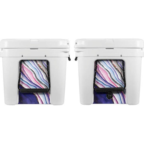 Violet Watercolor Geode YETI Tundra 65 Hard Cooler Skin