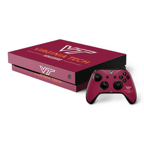 Virginia Tech Hokiebird Xbox One X Bundle Skin