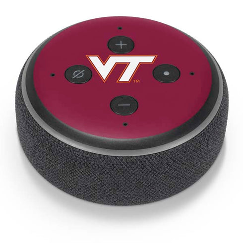 Virginia Tech Maroon Amazon Echo Dot 3 Skin