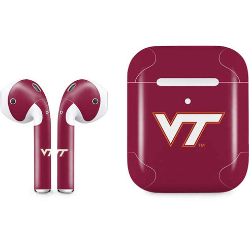 Virginia Tech Maroon Apple AirPods 2 Skin