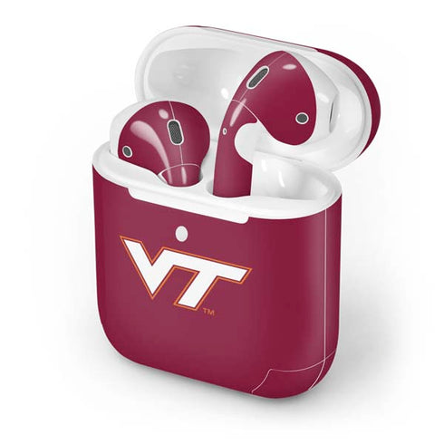 Virginia Tech Maroon Apple AirPods 2 Skin