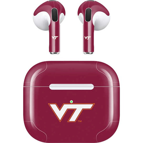 Virginia Tech Maroon Apple AirPods (3rd Gen 2021) Skin