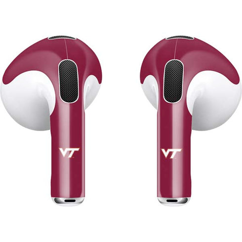 Virginia Tech Maroon Apple AirPods (3rd Gen 2021) Skin
