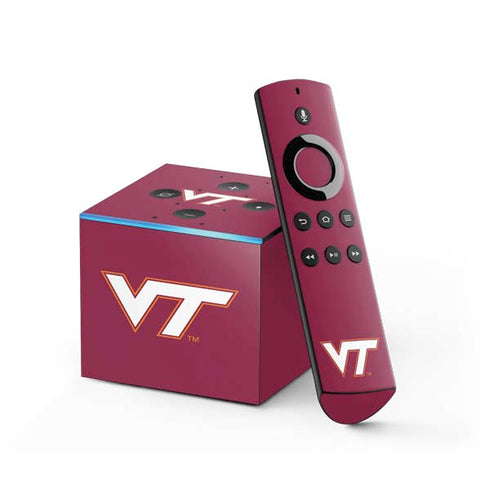 Virginia Tech Maroon Fire TV Cube Skin