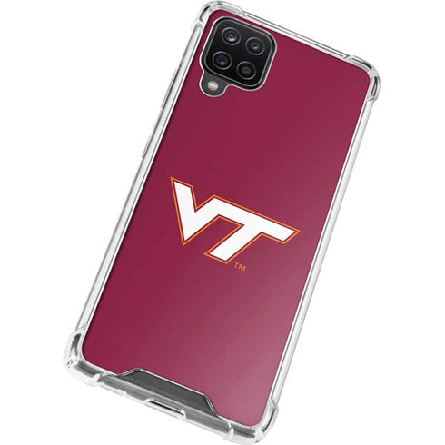 Virginia Tech Maroon Galaxy A12 Clear Case