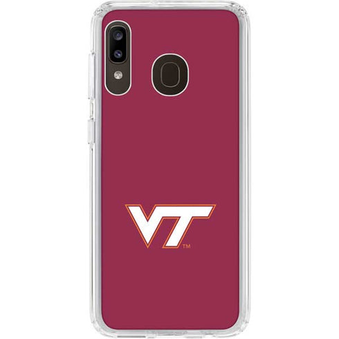 Virginia Tech Maroon Galaxy A20 Clear Case