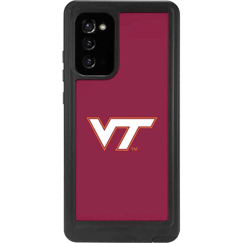 Virginia Tech Maroon Galaxy Note20 5G Waterproof Case