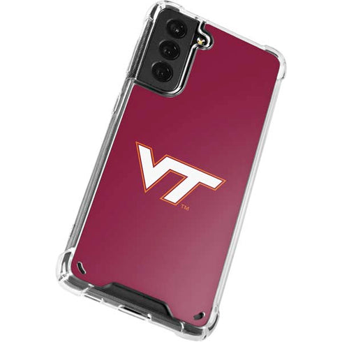 Virginia Tech Maroon Galaxy S21 Plus 5G Clear Case