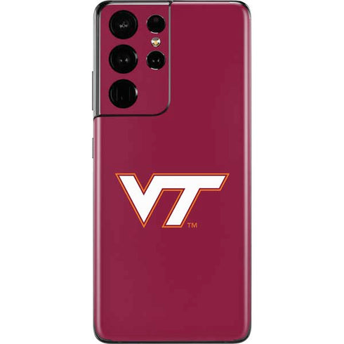Virginia Tech Maroon Galaxy S21 Ultra 5G Skin