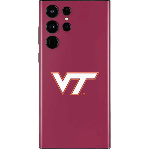 Virginia Tech Maroon Galaxy S22 Ultra Skin
