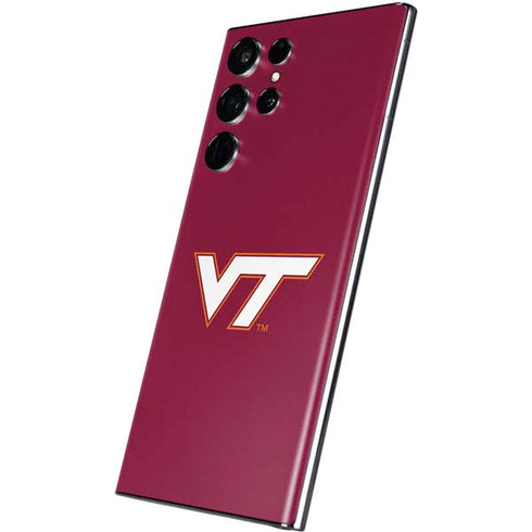 Virginia Tech Maroon Galaxy S22 Ultra Skin