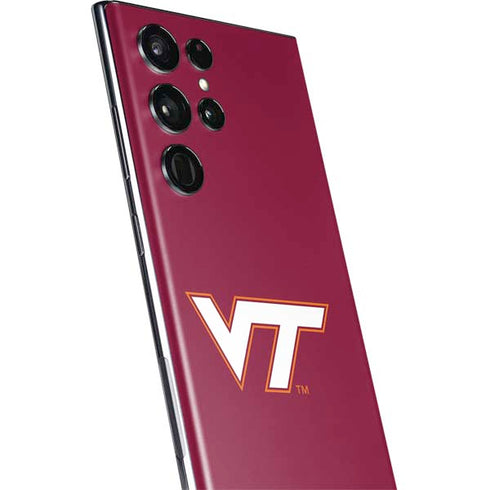 Virginia Tech Maroon Galaxy S22 Ultra Skin