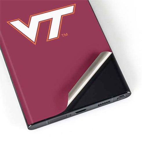 Virginia Tech Maroon Galaxy S22 Ultra Skin