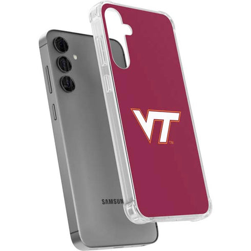 Virginia Tech Maroon Galaxy S24 Plus Clear Case