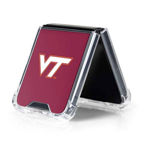 Virginia Tech Maroon Galaxy Z Flip5 5G Clear Case