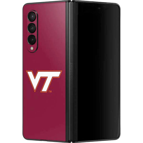 Virginia Tech Maroon Galaxy Z Fold3 5G Skin