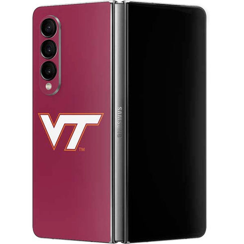 Virginia Tech Maroon Galaxy Z Fold4 5G Skin