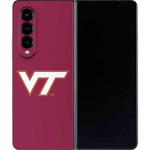 Virginia Tech Maroon Galaxy Z Fold4 5G Skin