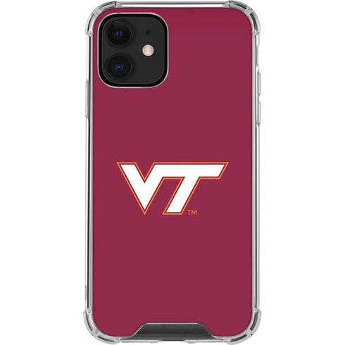 Virginia Tech Maroon iPhone 12 Clear Case