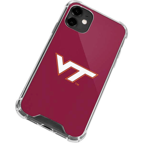 Virginia Tech Maroon iPhone 12 Clear Case