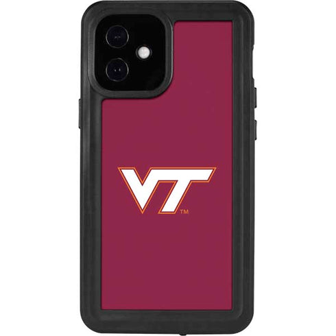 Virginia Tech Maroon iPhone 12 Mini Waterproof Case