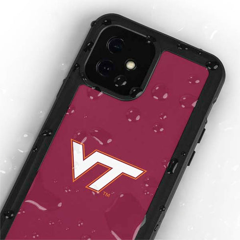 Virginia Tech Maroon iPhone 12 Mini Waterproof Case