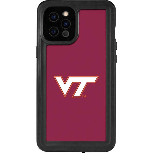 Virginia Tech Maroon iPhone 12 Pro Max Waterproof Case