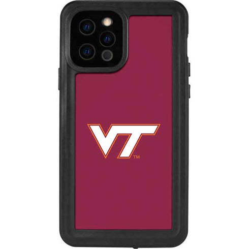 Virginia Tech Maroon iPhone 12 Pro Waterproof Case