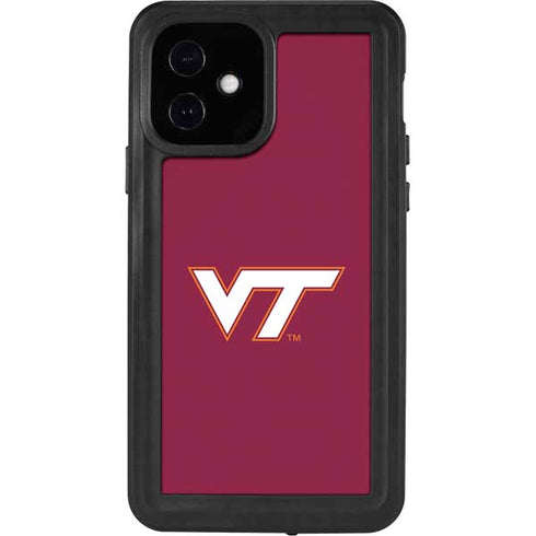 Virginia Tech Maroon iPhone 12 Waterproof Case