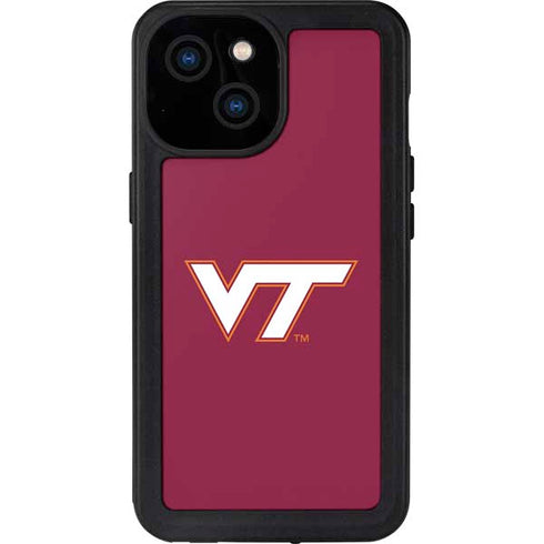 Virginia Tech Maroon iPhone 13 Mini Waterproof Case