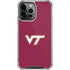 Virginia Tech Maroon iPhone 13 Pro Max Clear Case