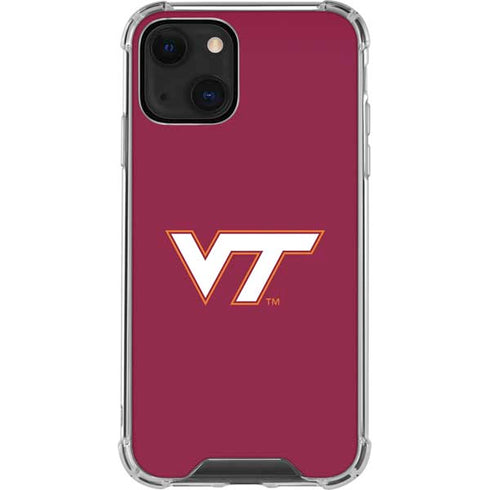 Virginia Tech Maroon iPhone 14 Plus Clear Case