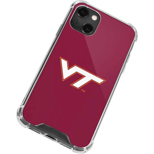 Virginia Tech Maroon iPhone 14 Plus Clear Case
