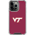 Virginia Tech Maroon iPhone 14 Pro Clear Case