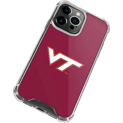 Virginia Tech Maroon iPhone 15 Pro Clear Case