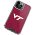 Virginia Tech Maroon iPhone 15 Pro Clear Case