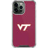 Virginia Tech Maroon iPhone 15 Pro Max Clear Case