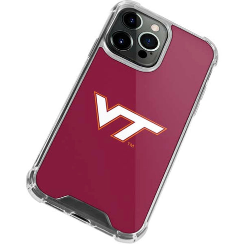 Virginia Tech Maroon iPhone 15 Pro Max Clear Case