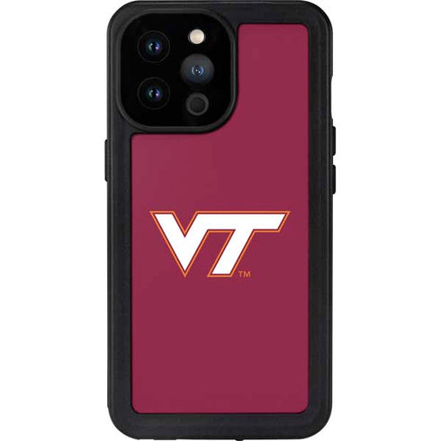 Virginia Tech Maroon iPhone 14 Pro Max Waterproof Case