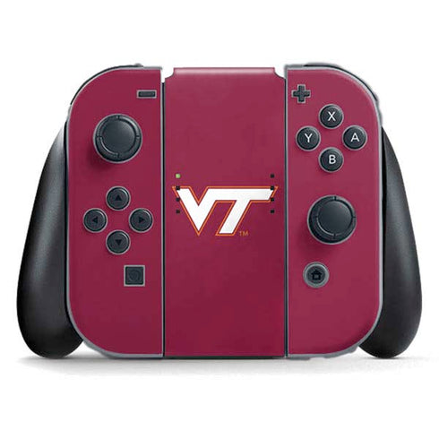 Virginia Tech University Maroon Nintendo Switch (2017-2021) Joy-Con Controller Skin