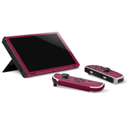 Virginia Tech Maroon Nintendo Switch OLED (2021) Skin